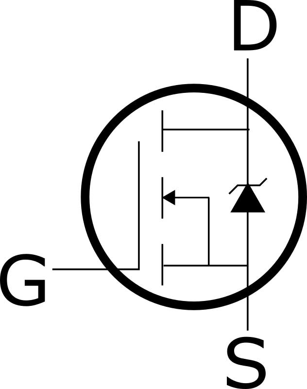Pins in an N-channel MOSFET