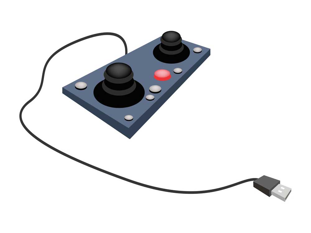 The joystick on White Background