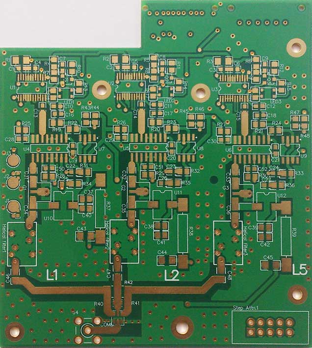 A multi-layer circuit board with an immersion gold layer
