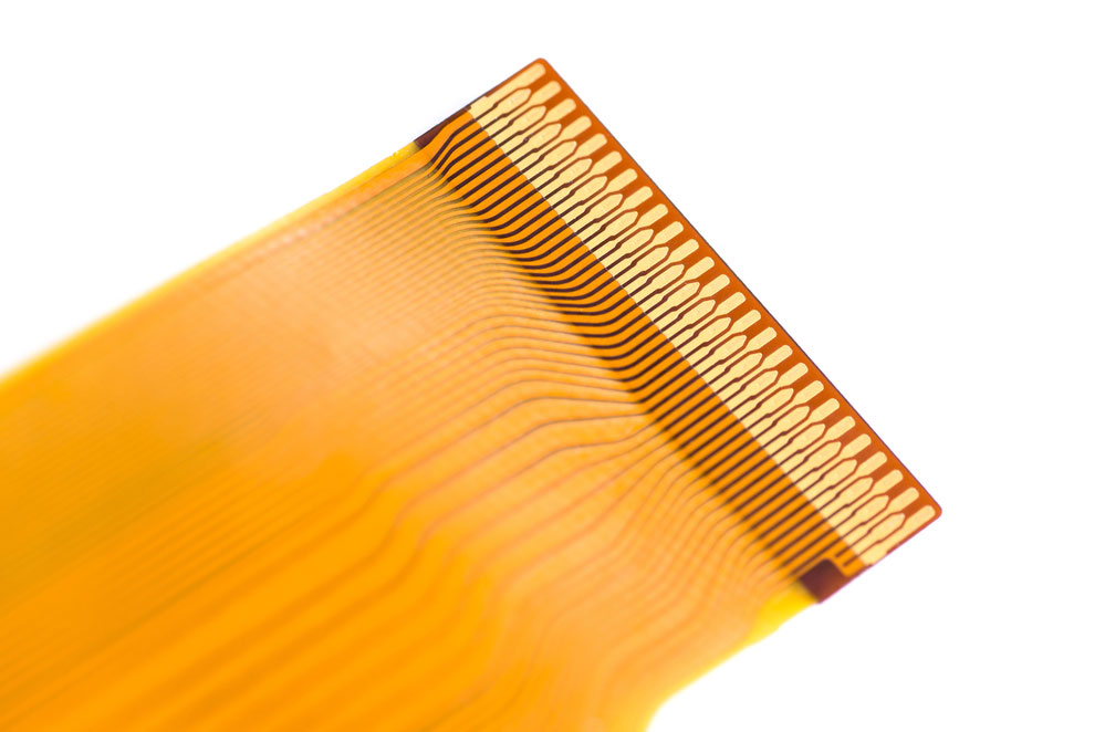 Close-up image of a flexible printed circuit. 