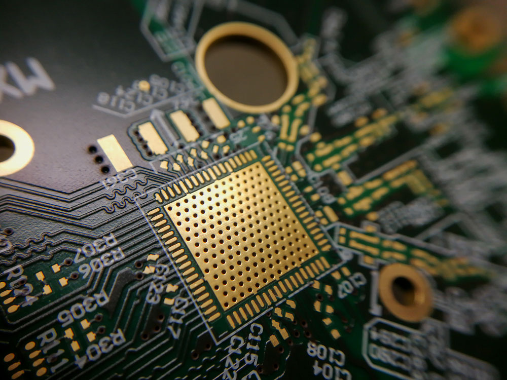 Footprint of a QFN footprint on a PCB