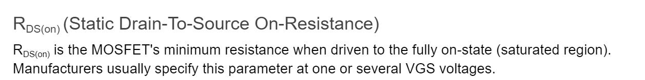 RDS(on) (Static Drain-To-Source On-Resistance)