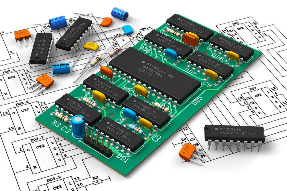 Digital circuit board with microchips