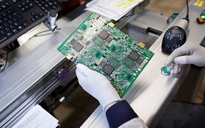 A PCB that uses Surface Mount Technology
