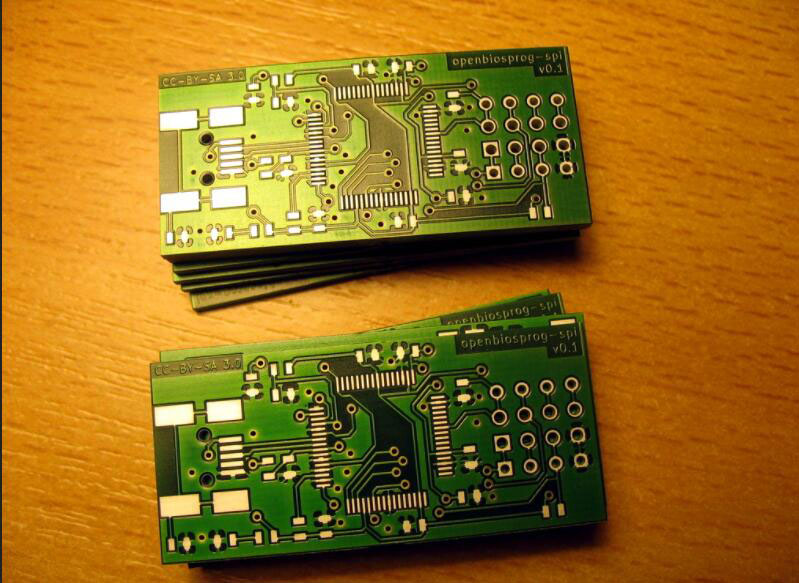 Finished, stacked PCBs
