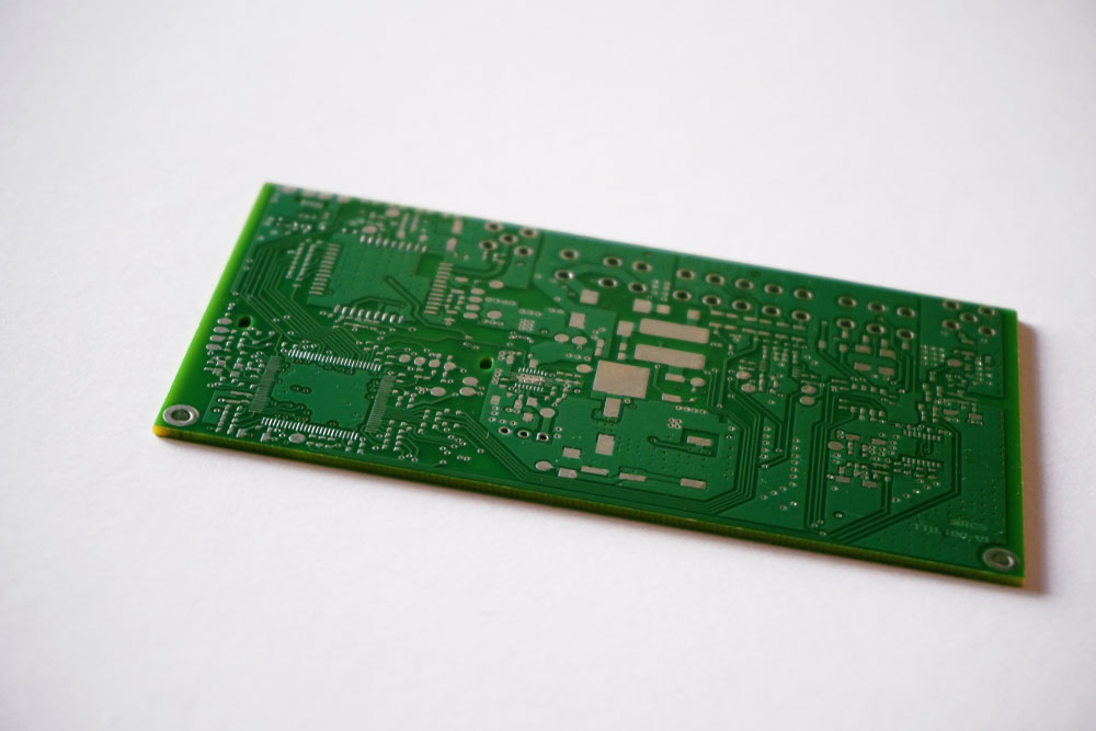 Printed circuit board (PCB) on white background