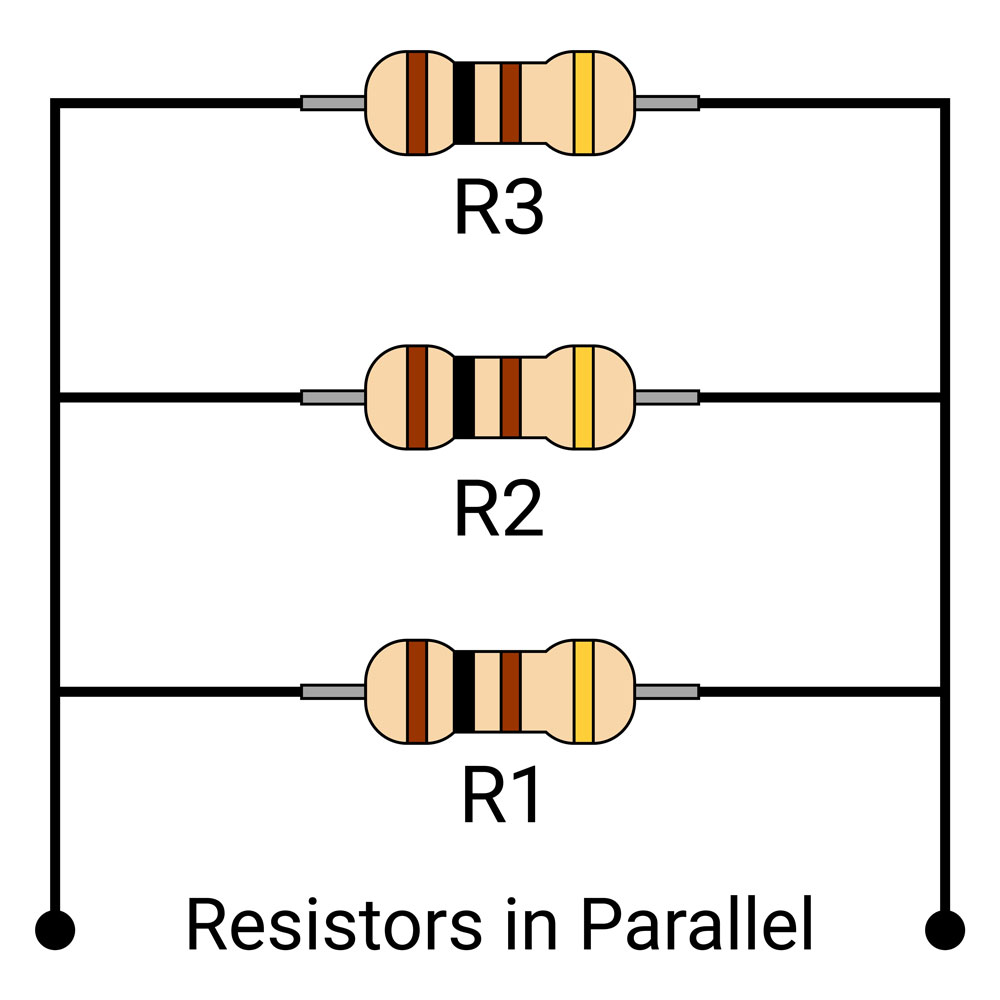 Multiple pathways on a parallel circuit. 