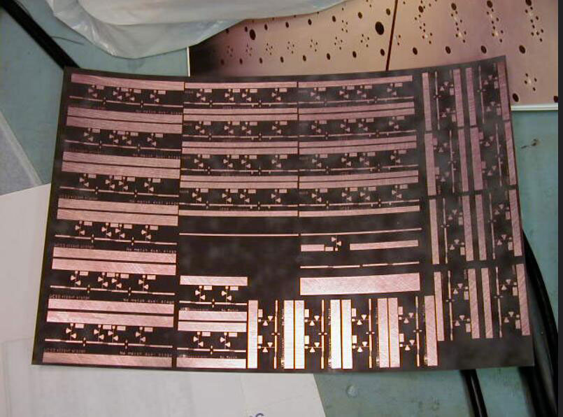 A surface finished and laminated PCB