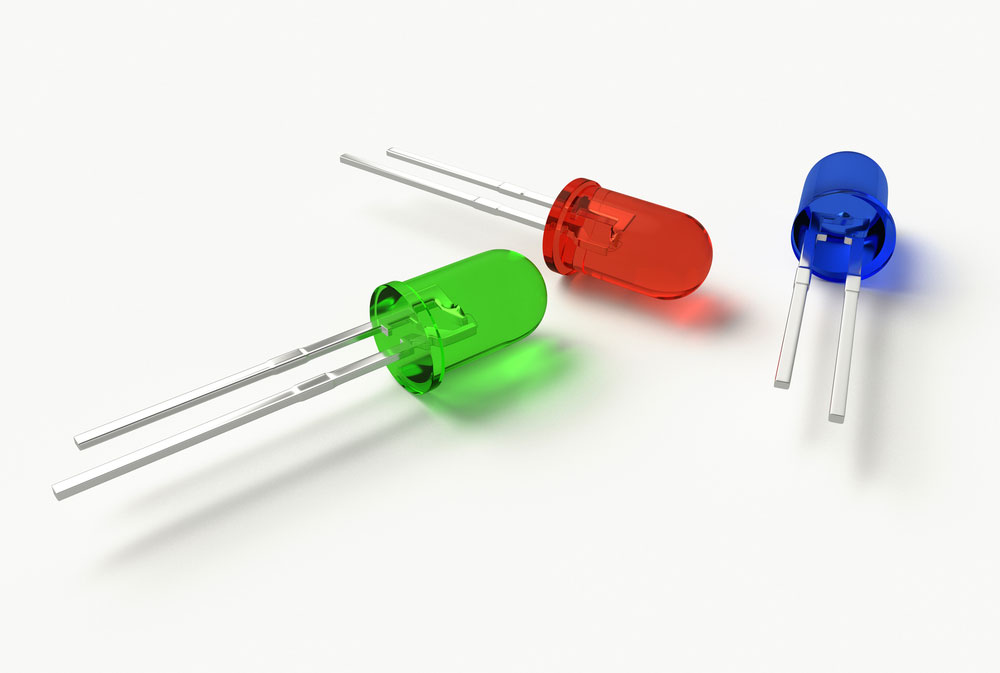 3 mm led diode, rgb (red, green, blue)