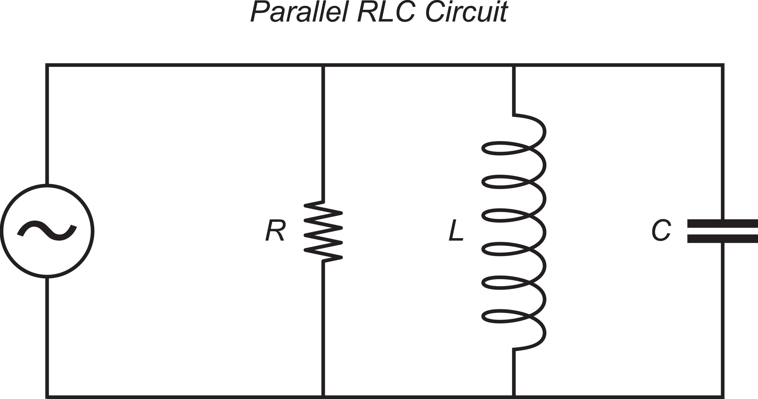 Parallel RLC circuit diagram