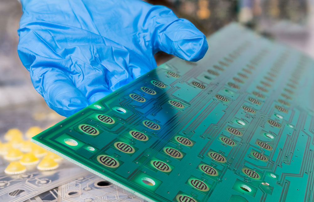 PCB of a computer keyboard