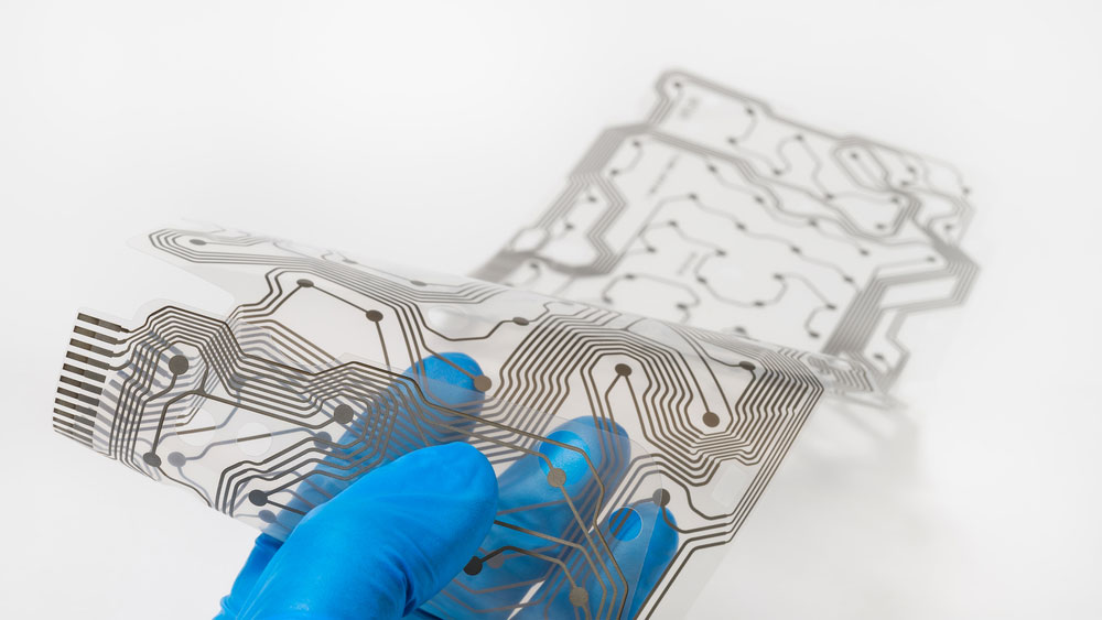 A transparent flexible PCB