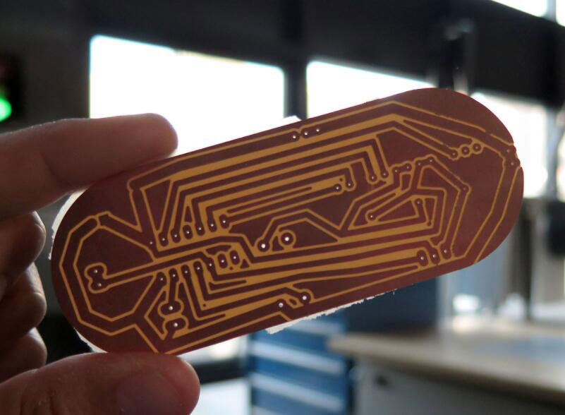 A 3D PCB made by the Othermill Pro