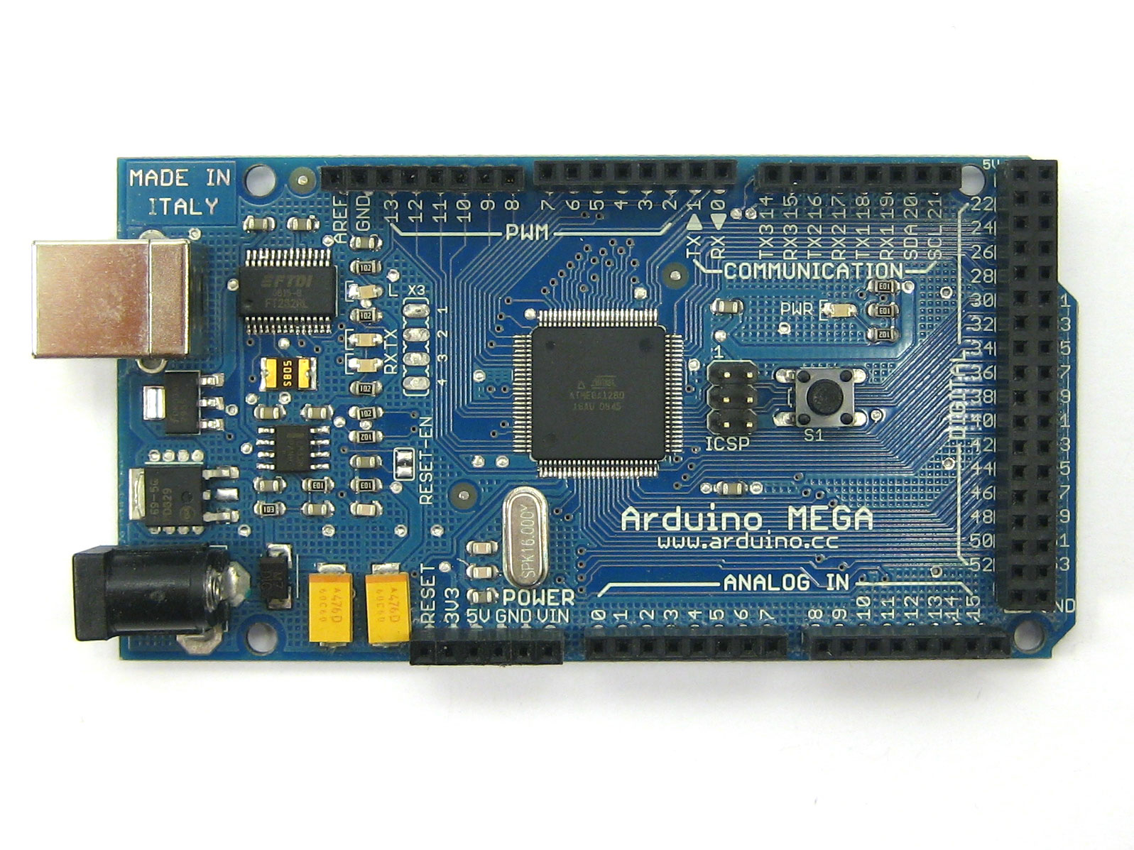 There are several Arduino boards on the market, and one of the most notable ones is the Arduino Leonardo Pinout. It features a built-in USB port that increases the microcontroller's functionality and connectivity. The Leonardo pinout is also slightly different from some of its siblings in the Arduino family. We have covered its pin layout in detail below, so read through it before using the board in your project. What is Arduino Leonardo? Arduino Leonardo is a board microcontroller based on the low-power, high-performance ATmega32u4 chip. It features 20 digital I/O pins (12 double up as analog inputs and seven as PWM outputs), a micro USB port, a 16 MHz crystal oscillator, a reset button, and an ICSP header. https://upload.wikimedia.org/wikipedia/commons/thumb/3/38/Arduino_Leonardo.jpg/1599px-Arduino_Leonardo.jpg?20110929073301 The Arduino Leonardo Source: Wikimedia Commons Arduino Leonardo Pinout The Arduino Leonardo's pinout broadly falls into the following nine categories. Pin Category Representation Description Power Pins 3.3V, 5V, GND (three ground pins), IOREF, AREF, Vin, RESET Supply power to the connected device Digital Pins 0-13 Provide Arduino digital inputs and outputs PWM Pins 3, 5, 6, 9, 10, 11, 13 Used to generate the pulsating signal Analog Pins Pins A0-A5 Provide analog inputs and outputs Header Pins (6) ICSP Used to program the controller UART Rx (0), Tx (1) Used for serial communication I2C/ TWI interface SCL, SDA SCL (Serial Clock) transmits clock data for synchronization, while SDA (Serial Data) sends and receives data External Interrupts 0 (interrupt 2) 1 (interrupt 3) 2 (interrupt 1) 3 (interrupt 0) 7 (interrupt 4) Configurable to trigger interrupts on a rising/falling edge, level/value change, or low value SPI (Serial Peripheral Interface) Pins ICSP Used for efficient communication with one or more peripheral devices There's also a built-in LED connected to pin 13. If set to one (high), this LED turns on. If low (0), it turns off. Arduino Leonardo Specifications Microcontroller ATmega32u4 Operating Voltage 5V Recommended Input Voltage 7 to 12V Input Voltage Limit 6 to 20V Digital Input/Output Pins 20 PWM Channels 7 Input Channels (Analog) 12 DC for 3.3V Pin 50 mA DC per Input/Output Pin 40 mA Flash Memory 32 KB (4KB reserved for the bootloader) SRAM 2.5 KB (ATmega32u4) EEPROM 1 KB (ATmega32u4) Clock Speed 16 MHz Dimensions 68.6 x 53.3mm Weight 20g Arduino Leonardo Schematic Arduino Leonardo is open-source hardware, so you can build the board using this schematic and pinout file. It is vital to note the following points. Power You can power the Leonardo using the micro USB connection or an external (non-USB) power supply. The external power source can either be a battery or an AC-DC adapter, and the board will select the power source automatically. USB Overcurrent Protection This microcontroller features a resettable polyfuse. Its function is to protect the built-in USB ports from shorts and overcurrent. The fuse provides an extra protection layer to the computer's internal protection mechanism, safeguarding the system from currents above 500mA. Memory The ATmega32u4 controller contains 1KB EEPROM that you can read/write using the EEPROM library. There's also 2.5KB SRAM and 32KB flash memory. Input/Output Leonardo has 20 digital pins for I/O. Each operates at 5V and can provide or handle 40mA max. Additionally, every pin has a 20-50 kΩ internal pull-up resistor (disconnected by default). https://upload.wikimedia.org/wikipedia/commons/thumb/3/3d/Arduino_Leonardo_board_%28cropped%29.JPG/1540px-Arduino_Leonardo_board_%28cropped%29.JPG?20150803170232 The Arduino Leonardo with the power jack and ICSP header attached. Note the pin numbers/labels Source: Wikimedia Commons Physical Characteristics The max dimensions of the Leonardo are 68.6 x 53.3mm (2.7 x 2.1 inches). However, the power jack and USB connector extend beyond these dimensions. The space between pins 7 and 8 is 160 mil, and the board should have four screw holes for attaching to a case or surface. Communication This board has multiple communication facilities for interacting with other Arduino boards, computers, or microcontrollers. For instance, it provides UART, digital pin, and USB serial communication, a serial monitor in the Arduino software, I2C, and SPI communication. The microcontroller appears as a generic keyboard and mouse, and you can program it using the mouse and keyboard classes to control these input devices. https://upload.wikimedia.org/wikipedia/commons/thumb/0/0a/CleLeornado.png/1600px-CleLeornado.png?20140707143316 A modified Arduino Leonardo schematic for a USB keylogger Source: Wikimedia Commons Programming You can program this board using the Arduino software, but you must select Arduino Leonardo in the Tools > Board menu. However, you can bypass the built-in bootloader by using Leonardo's 6-pin ICSP header to program the board directly using the Arduino ISP. Auto Reset (Software) and Bootloader Initiation Instead of requiring a physical reset button address before uploading, Leonardo allows resetting by software running on a connected computer. Opening the CDC (virtual) serial/COM port at 1200 baud rate, then closing it triggers the reset. But you can also initiate the bootloader by pressing the onboard reset button. Connection and Firmware of the Arduino Leonardo Use the following steps to install the Leonardo driver. Connect the device to the PC Wait for the software installation wizard to launch (select Arduino Leonardo line and press update under the hardware section if it fails to launch) Search for drivers on the PC and click next Select the required driver in the software folder Accept installation If you want to flash the controller, press the upload button to load the software to the device's memory automatically. This step initiates the reset process, which leads to bootloader startup. After the reset, the platform will wait for a new serial port, then send the sketch to the new virtual COM port. However, the auto-reset might not activate, and you should do the following if it fails. Press and hold the reset button until uploading begins Control the bootloader startup (should see a new port) https://upload.wikimedia.org/wikipedia/commons/thumb/2/21/Arduino_Leonardo_PCB.jpg/1600px-Arduino_Leonardo_PCB.jpg?20111004100110 The Leonardo board. Note the reset button on the upper left corner Source: Wikimedia Commons Comparison with Arduino UNO, NANO, MEGA Compared to its predecessors (Arduino NANO, UNO, and MEGA), Leonardo runs on a single chip, the ATmega32u4 microchip. This chip gives Leonardo more functionality than the other three. https://upload.wikimedia.org/wikipedia/commons/thumb/3/3a/Arduino_UNO_unpacked.jpg/1599px-Arduino_UNO_unpacked.jpg?20120109151834 The Arduino UNO rev 2 Source: Wikimedia Commons Additionally, using a single chip makes the serial ports virtual. Real serial ports require a dedicated chip for serial communication. https://upload.wikimedia.org/wikipedia/commons/thumb/1/11/Arduino_Nano_on_table.jpg/1052px-Arduino_Nano_on_table.jpg?20210411085003 The Arduino NANO Source: Wikimedia Commons Other Differences A computer can detect the microcontroller as a keyboard, mouse, HID device, or serial port Opening a serial port on the PC does not trigger automatic restarting More PWM inputs and RAM Increased connectivity and functionality from the micro USB connection https://upload.wikimedia.org/wikipedia/commons/0/01/Arduino_Mega.jpg?20110709214008 The Arduino MEGA Source: Wikimedia Commons Arduino Leonardo Applications Industrial automation Wireless keyboards USB trackpad Embedded systems Security and health systems Automatic pill dispenser Summary In conclusion, the Arduino Leonardo's built-in USB communication is its most unique feature compared to its predecessors. Since the USB port is somehow part of the pinout, it is vital to consider it and the other pins altogether. We hope this article has been insightful and if you have any questions or need the Leonardo, contact us for more details.