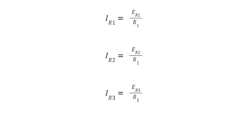 Circuit diagram showing current flow. 