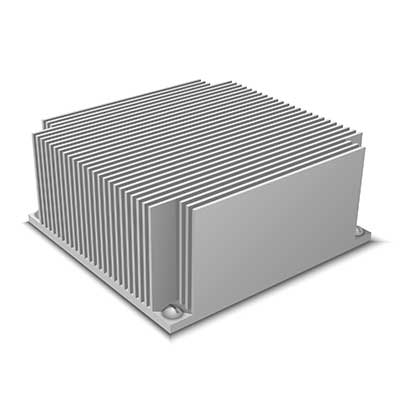 aluminum heatsink in a CPU