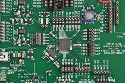 a circuit pattern on a PCB