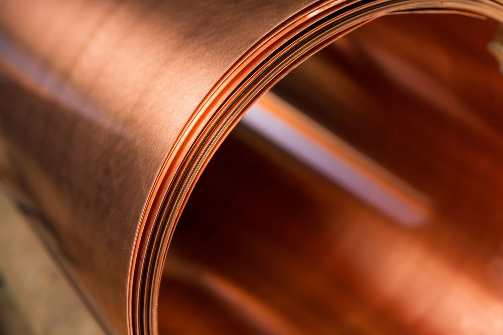 A roll of copper foil