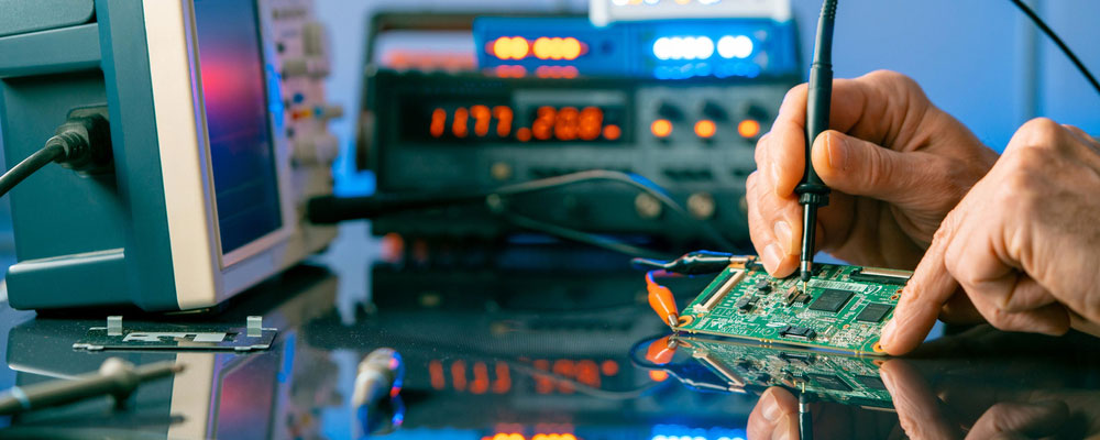 Testing a PCB in a laboratory