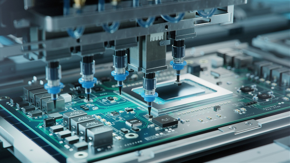 Automatic placement of electronic components in a circuit board