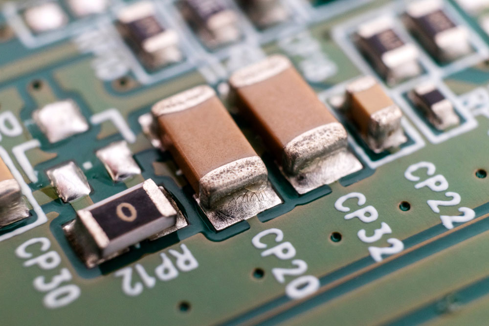 Surface-Mount capacitors on an LCD TV’s circuit board