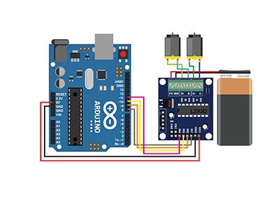 Arduino interface with motor driver