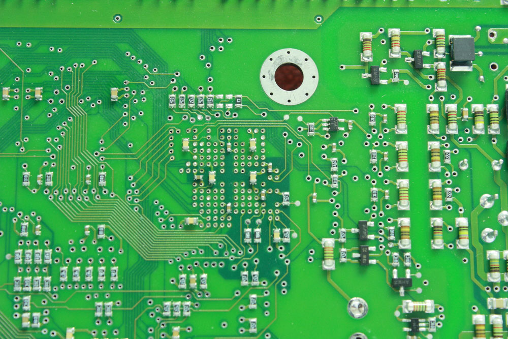 A computer’s mainboard with several components attached