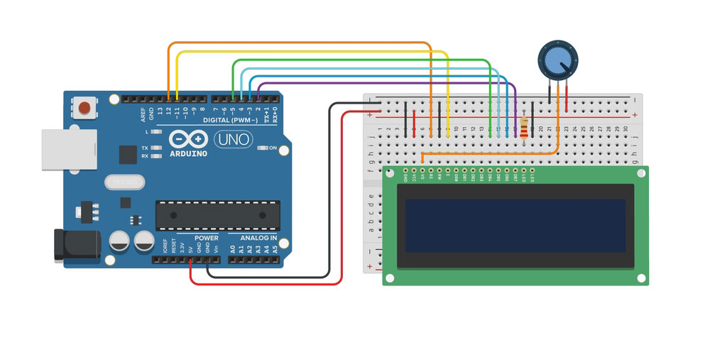 SPI vs. UART:  An Arduino UNO microcontroller. Note the Tx and Rx pins