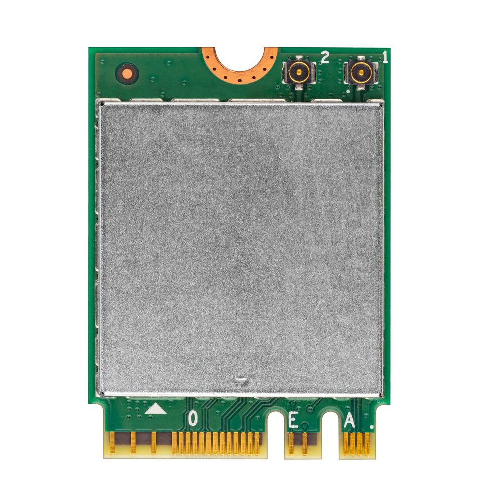 A LAN module chip with edge plating on a small section