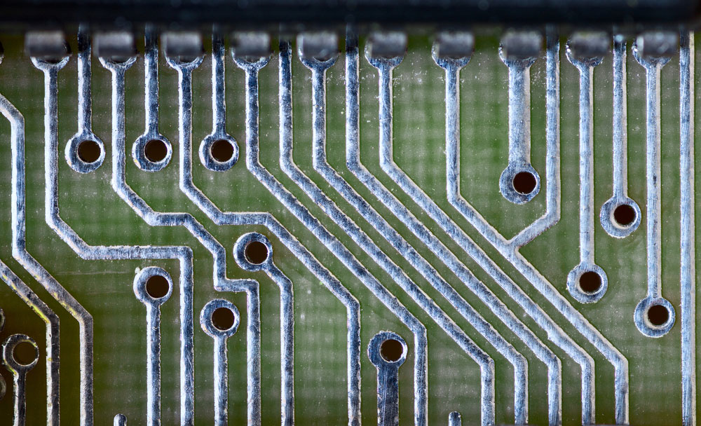 PCB tracks up close