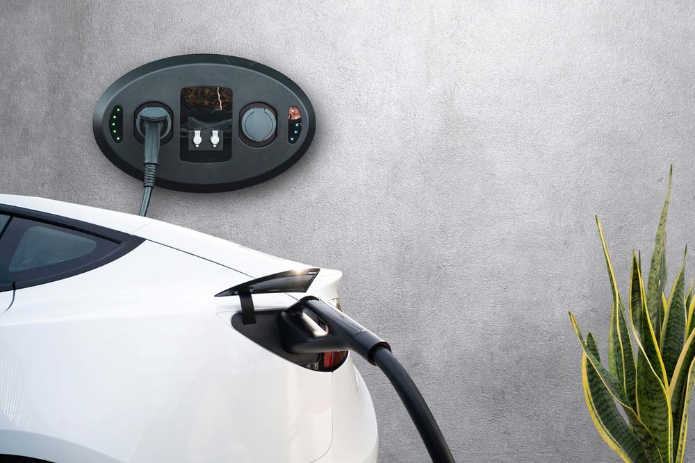 A battery charging system for an EV.
