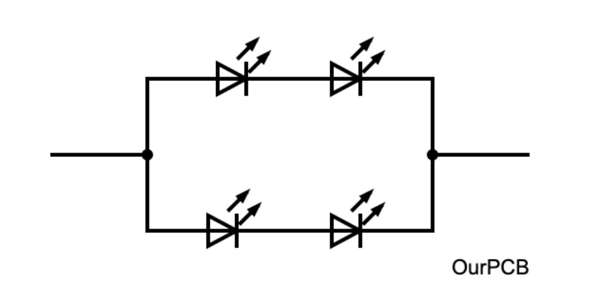 LEDs arranged in an array