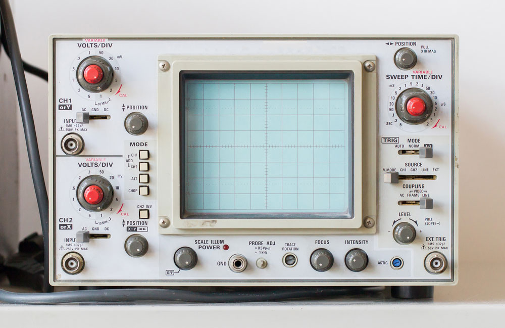 An analog oscilloscope