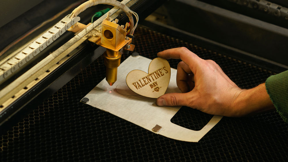 Plywood cutting and engraving using a laser cutter