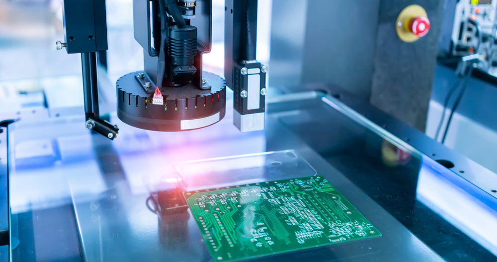 A visual inspection machine programmed to check a specific circuit board