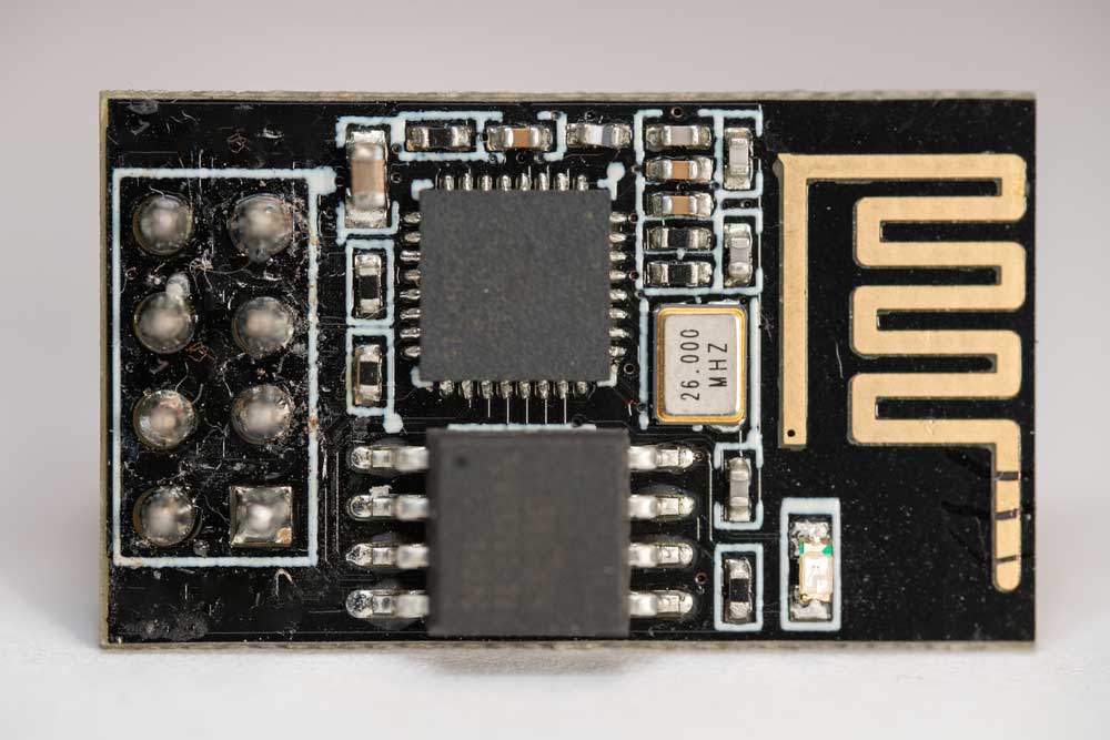 The standard ESP8266 ESP-01 module