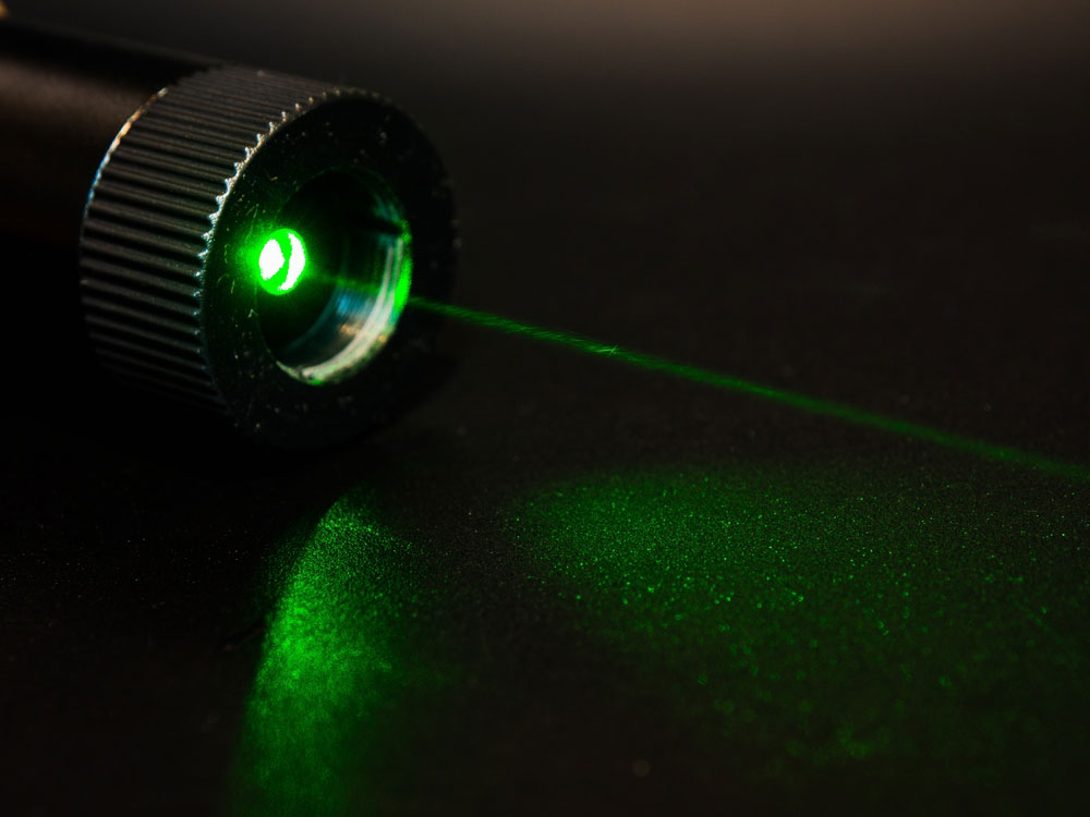 A green laser pointer