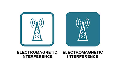 The electromagnetic interference logo