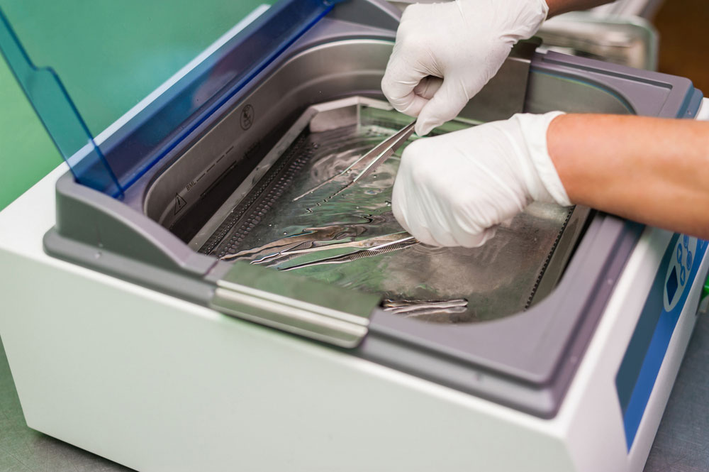 An ultrasonic cleaner for medical instruments