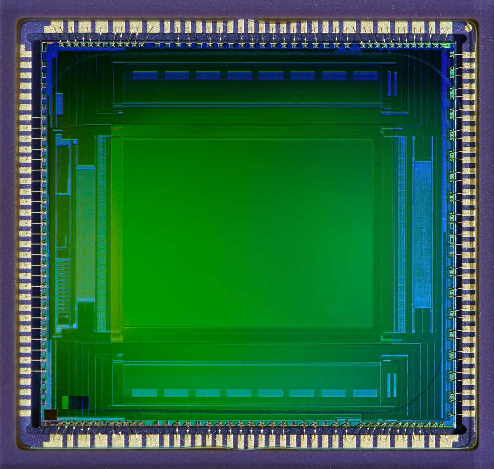 A digital camera sensor (photodetector)