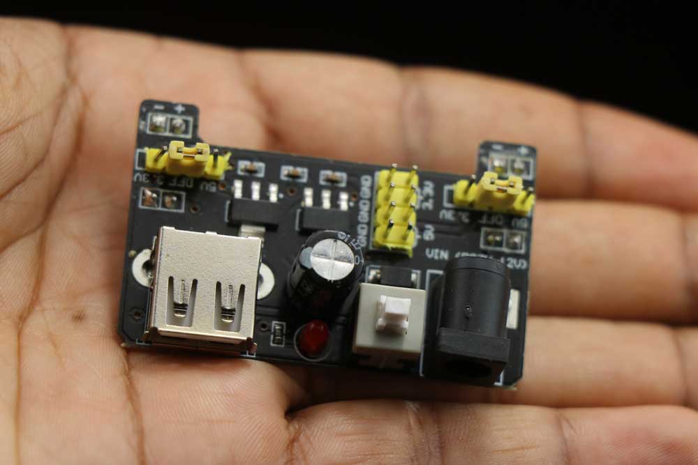 A power supply module for a breadboard project