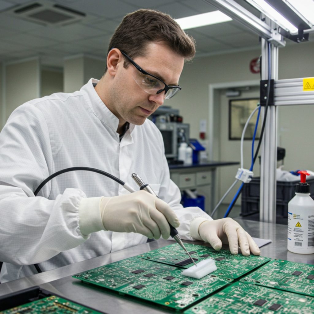 post reflow cleaning and conformal coating